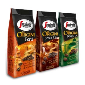 SEGAFREDO Zanetti caff� origini CONCORSO monorigine Per� Costarica Brasile Confezione Busta Sacchetto